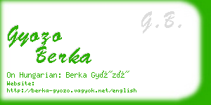 gyozo berka business card